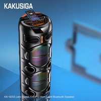 KAKUSIGA Speaker BT lampu Led portabel, Speaker pesta Bass besar, kotak Subwoofer nirkabel dengan mikrofon 2023