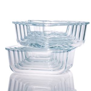 Boîte à lunch en verre populaire de grande capacité de 1040ml au <span class=keywords><strong>micro</strong></span>-<span class=keywords><strong>ondes</strong></span> avec couvercle en plastique - Product Image 4