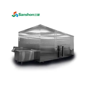 Sanshon Industrial Use IQF Stainless Steel Food Double-Spiral Belt Type of Quick Fast Freezer for vegetables fruits and seafood