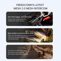 Intercom pour casque de moto FreedConn FX PLUS 1500M 16 pilotes Version haute qualité Plastique ABS Maille Intercom