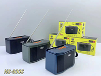 Système de sonorisation Nns NS-600S, diffusion sans fil, rechargeable, haute puissance, en plastique, avec éclairage LED disco, enceinte Bluetooth portable, radio FM