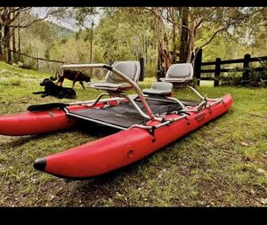 Thuyền đôi nhỏ bơm hơi bằng nhựa PVC, dành cho một người, giá rẻ, bộ ghế nổi bơm hơi, phao nổi - Product Image 5