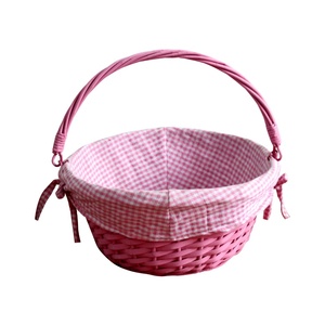 Kingwillow Handmade Dệt Giá Rẻ Hồng Woodchip Giỏ Quà Tặng Giỏ <span class=keywords><strong>Hamper</strong></span> Với Xử Lý Và Lót - Product Image 2