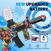 KK Nouveau MP5 56CM Blaster à billes de gel électrique automatique avec lampe torche, activités de plein air, blaster à éclaboussures pour jeux de tir, plastique