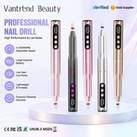 Vantrend Beauty - Perceuse à ongles électrique rechargeable professionnelle 35000 tr/min sans fil pour équipement de salon de manucure, faible bruit, manucure
