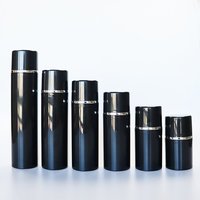 Flacon cosmétique vide en plastique noir mat sans air DINGMAN 30 ml 50 ml 100 ml 150 ml