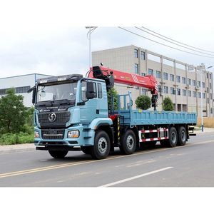 Camion grue Shacman Delong M3000S 8x4, grue à flèche droite Sany 14 tonnes, levage et transport d'engins - Product Image 4