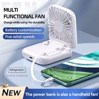Ventilateur portable rafraîchissant avec batterie externe 5000 mAh et câbles intégrés, ventilateur de cou portatif, vente en gros, fabricant OEM