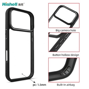 ฝาครอบเคสโทรศัพท์มือถือ TPU สีดำใส<span class=keywords><strong>กัน</strong></span><span class=keywords><strong>กระแทก</strong></span><span class=keywords><strong>กัน</strong></span>สีเหลืองป้อง<span class=keywords><strong>กัน</strong></span>การกระแทกสำหรับ <span class=keywords><strong>iPhone</strong></span> 17 Pro - Product Image 1