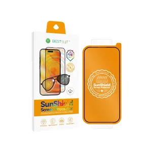 Nouveau protecteur d'écran de pare-soleil en verre de téléphone portable pour iPhone 13 Pro 14 Pro Max 9H Flex SunShield Film