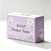 Boîtes d'emballage de savon personnalisées en papier de luxe, nouveau design, en matériau violet recyclable