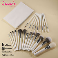 Ensemble de pinceaux de maquillage de luxe Gracedo, 15 pièces, échantillon gratuit, pinceaux de maquillage noirs en gros