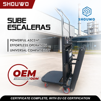 Carretilla Eléctrica Plegable para Subir Escaleras con Capacidad de Carga de 150-400 kg, Construcción Metálica Portátil para el Transporte de Objetos Pesados
