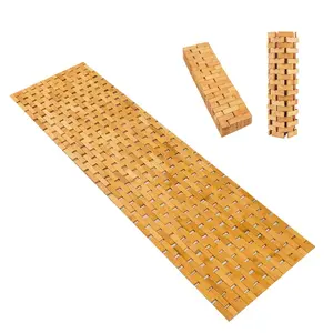 BENUTZER DEFINIERTE Badezimmer läufer Lange große Teppiche Boden Holz dusche Badewanne Wasserdichtes rutsch festes Zubehör Bambus-Bade matte