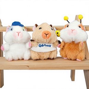 ตุ๊กตาหนูแฮมสเตอร์ขายดี ของเล่นตุ๊กตาขนนุ่ม ของชำร่วยงานแต่ง ตุ๊กตาห้อยกระเป๋า ของตกแต่งขนาดเล็ก สั่งซื้อจำนวนมาก 12 ซม. - Product Image 1