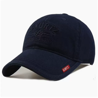 Gorra de Béisbol Personalizada de Alta Calidad Unisex de 6 Paneles de Sarga de Algodón con Logotipo Bordado en 3D y Letras en Relieve