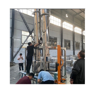 Évaporateur à <span class=keywords><strong>film</strong></span> tombant à double effet clé en main 200L/H pour système de distillation sous vide de récupération d'éthanol en acier inoxydable 316L - Product Image 3
