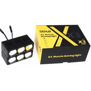 Ampoule de phare LED Senlo X3 à 3 lentilles 140W Luces Led Mini Dual Color Car 3 Fog Lamp Motorcycle Lazer Light - Product Image 1