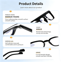 Lunettes optiques rétro avec décoration à rivets, lunettes carrées en fibre d'acétate sur mesure, adaptées aux hommes et aux femmes