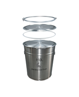 Tambour/baril d'huile en acier inoxydable de 150 litres avec couvercle de serrage pour le stockage des aliments