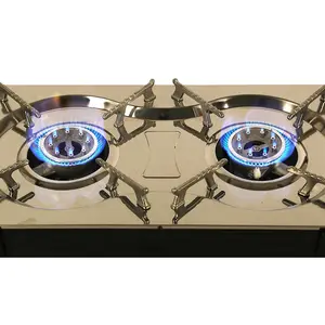 Xách tay nhanh chóng nhiệt butan Bếp gas gas đôi Burner Bếp gas với từ trường Đầu Kép BBQ grills