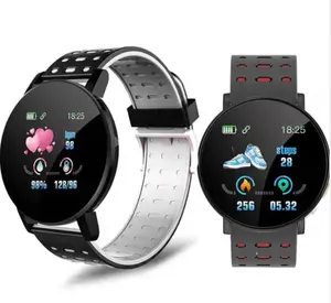 119 플러스 스마트 시계 남성 혈압 Smartwatch 스포츠 트래커 스마트 밴드 여성 시간 시계