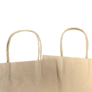 Sacs en papier kraft écologiques classiques SP3345 SUNRISE avec poignée à cordon pour emporter les aliments - Taille et couleur personnalisables - Product Image 5