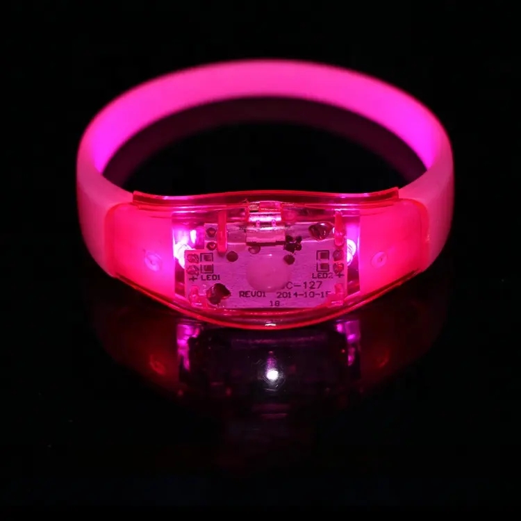 christmas Sale Flashing Illumination LED Bracelet With Logo,sound activated led bracelet