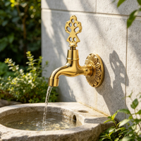 Robinet mural en laiton pour jardin, balcon, lavabo, machine à laver, couleur personnalisable