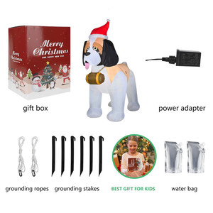 Chien de Saint-<span class=keywords><strong>Bernard</strong></span> gonflable de Noël pour l'extérieur, 3 à 10 pieds, gonflable avec lumières LED - Product Image 5