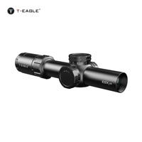Lunette de visée T-EAGLE EOX PRO 1.2-6x24 IR LPVO avec réticule éclairé et conception antichoc pour la chasse, optique à bord fin