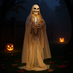 Décoration LED squelette d'Halloween pour extérieur, lumière blanche chaude 2700K, résistante à l'eau IP65, pour la décoration de jardin d'Halloween - Product Image 2