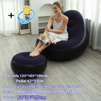 Canapé repose-pieds pliable gonflable Dossier simple pour le salon Nouveau fauteuil inclinable pour planter un canapé paresseux Stockage PVC