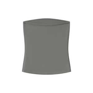 사용자 정의 로고 인쇄 끈이없는 반도 튜브 탑 87% 폴리 아미드 13% Elsatane 단색 니트 여성 자르기 튜브 탑 - Product Image 3