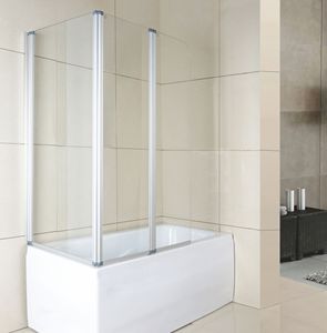 PROMOTION Durable En Utilisant Largement Pas Cher Pliable 3 Panneaux En Aluminium Pivot Tournant Écran <span class=keywords><strong>Baignoire</strong></span> SALLE DE DOUCHE - Product Image 3