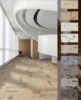 Dalles de moquette en nylon à poils longs de luxe, avec support PVC emboîtable, style moderne pour usage commercial, bureau, hôtel, salon, 50x100cm