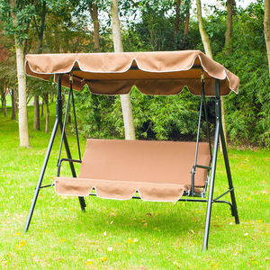 3 Person Outdoor Garden Waterproof Polyester Iron Set with Canopy for Adult - Product Image 3