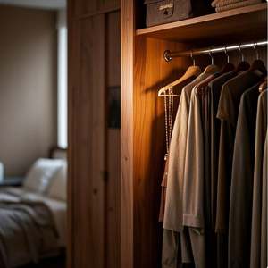 Nouvelle arrivée, armoire à vêtements à assembler, motif bois, rangement pour vêtements, armoire, chambre à coucher - Product Image 4