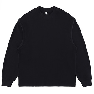 T-shirts pour hommes en coton imprimé uni de haute qualité, épaules tombantes, grande taille, t-shirt unisexe surdimensionné, poids lourd - Product Image 4