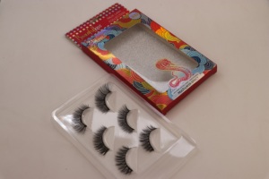 Bellissime ciglia <span class=keywords><strong>Kiss</strong></span> Lash fatte a mano 3D, 3 paia, con etichetta privata, a striscia intera, con base in cotone nero, in fibra sintetica, 15mm 18mm - Product Image 4