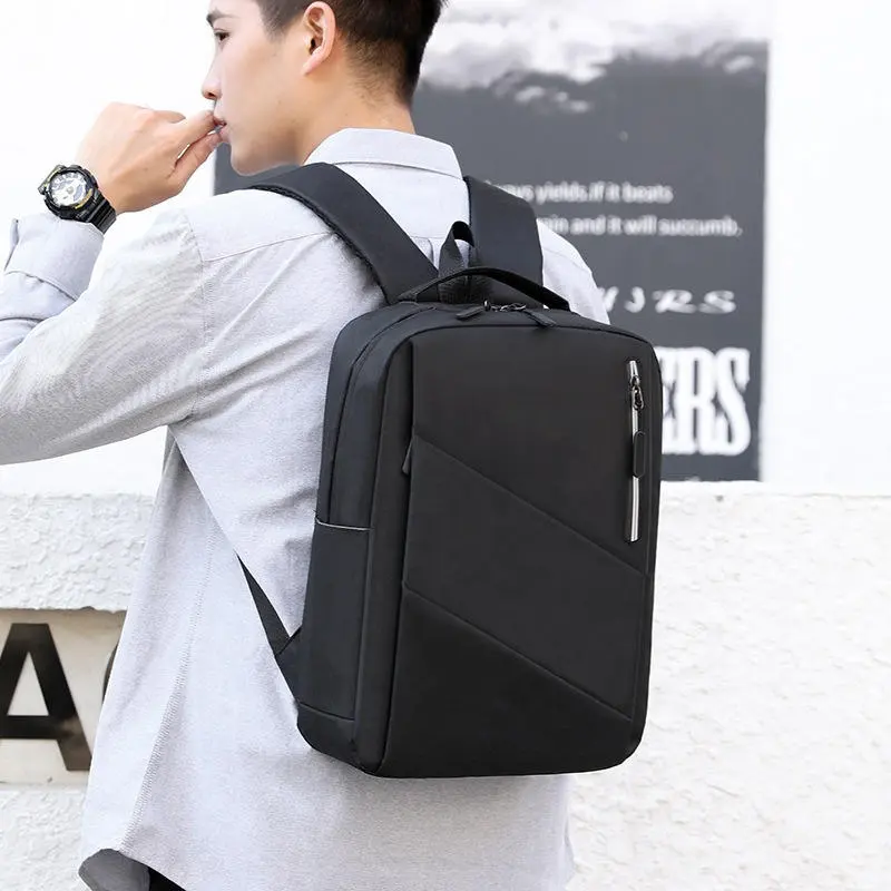 Kustom bisnis tahan air tas Laptop sekolah pemasok paket USB pengisian perjalanan Mochilas Wanita Pria Smart Travel ransel untuk pria