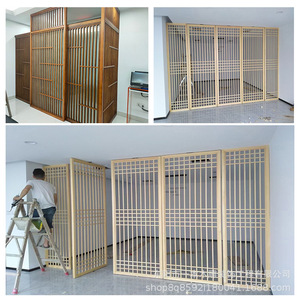 Divisorio in Legno Pieghevole di Alta Qualità Stile Japandi <span class=keywords><strong>per</strong></span> Ufficio, Scuola, Camera <span class=keywords><strong>da</strong></span> <span class=keywords><strong>Letto</strong></span>, Decorazione d'Interni - Product Image 3