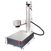 Marqueur laser à fibre 20W 30W 50W pour marquage de logos métalliques, source laser IPG Max, Galvo EZCAD programmable, refroidissement par air, haute précision