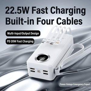 Station d'alimentation portable 22,5 W à charge rapide avec quatre câbles intégrés, conception multi-entrées/sorties, PD 20 W - Product Image 1