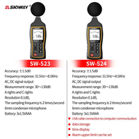 Enregistreur de données de compteur de décibels Sonomètre professionnel Compteur de bruit avec enregistrement de données 30dB to130dB