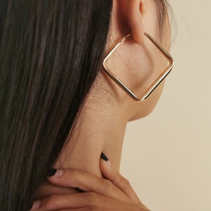 Ensemble de 3 paires de boucles d'oreilles créoles torsadées en <span class=keywords><strong>or</strong></span>, Vintage, créoles épaisses, Huggie, cadeaux pour femmes, nouvel arrivage 2023 - Product Image 5