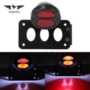 Parti di moto 12V LED Motorrad targa luci con telaio posteriore Stop luci per Harley <span class=keywords><strong>Scrambler</strong></span> cruiser - Product Image 4