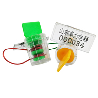 YC-F016 Scellé de sécurité torsadé en PC+ABS haute transparence pour compteurs d'énergie et d'eau 21x22x23mm