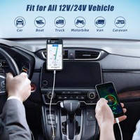 Chargeur de voiture 2025 à 3 ports 12V pour camping-car, prise USB 90W avec double USB-C 36W et double QC 3.0 18W, accessoires pour voiture, bus, camping-car, camion