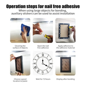 AODEGU Colle sans clou 60 ml, imperméable, résistante à l'humidité, colle sans clou résistante à l'humidité, anti-moisissure, colle sans clou - Product Image 6